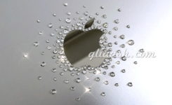 Mac Book Airのキラキラアップルマークデコ